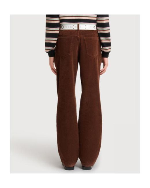 Marni Brown Corduroy Flared Trousers for men