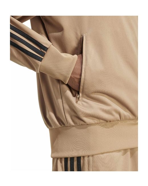 Adidas Originals Natural Standcollar Fullzip Track Jacket for men