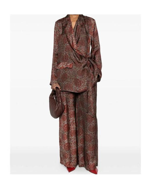 Uma Wang Brown Long-Sleeved Casual Jacket