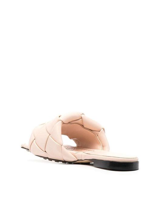 Bottega Veneta White Lido Flat Sandal