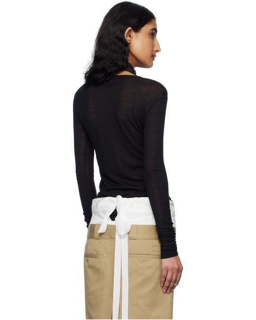 Ann Demeulemeester Blue Long-Sleeved T-Shirt