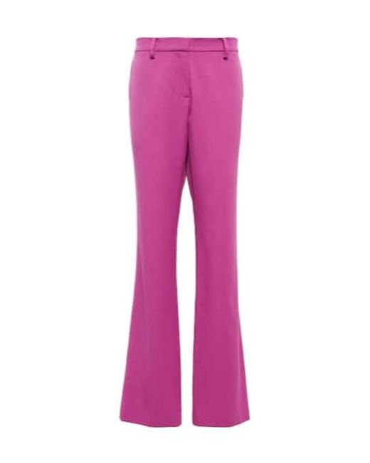 Magda Butrym Pink Low-Rise Straight Wool Pants