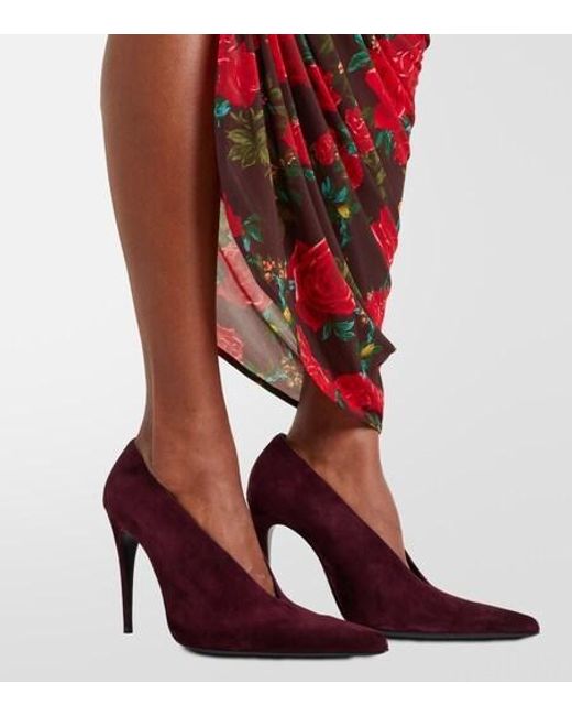 Magda Butrym Purple Suede Pumps
