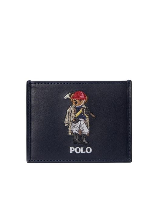 Polo Ralph Lauren Blue Bear-Embroidered Cardholder for men