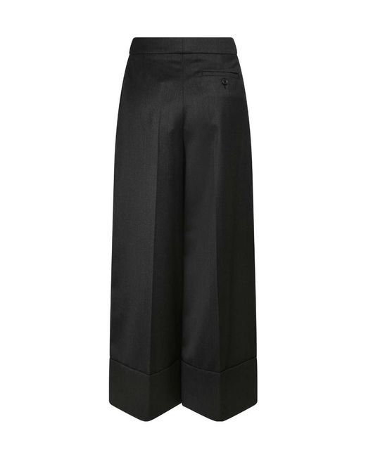 Simone Rocha Black Cropped Wide-Leg Pants