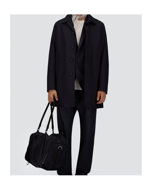 Herno Blue Buttoned Coat for men