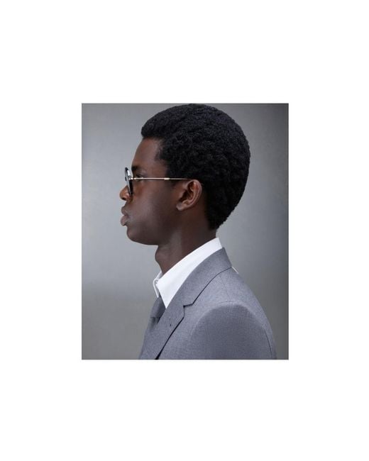 Thom Browne White Round-Frame Glasses for men