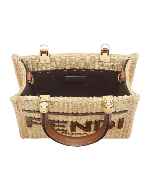 Fendi Natural Sunshine Mini Tote Bag