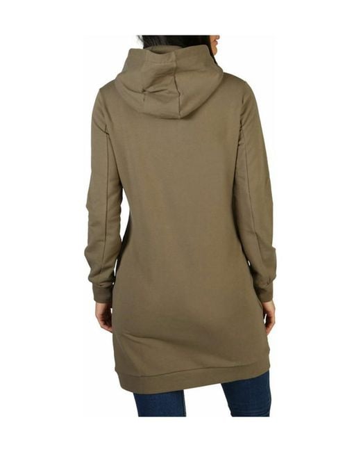 Emporio Armani Green A Hooded, Long-Sleeved Dress