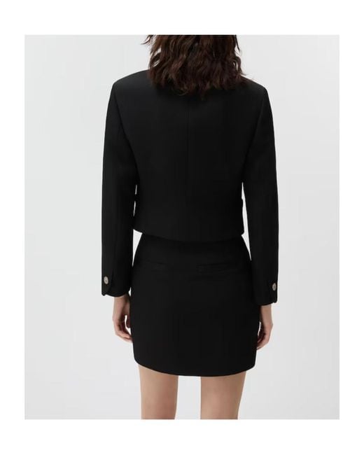 Versace Black Medusa-Button Cropped Jacket