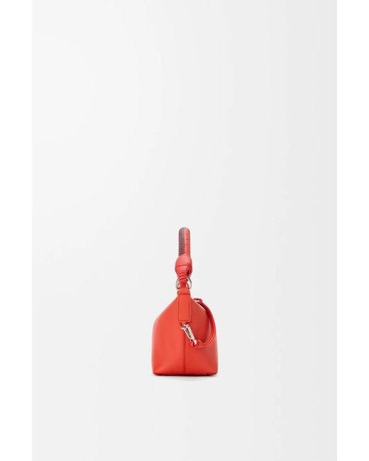 Loewe Red Braided Handle Shoulder Bag