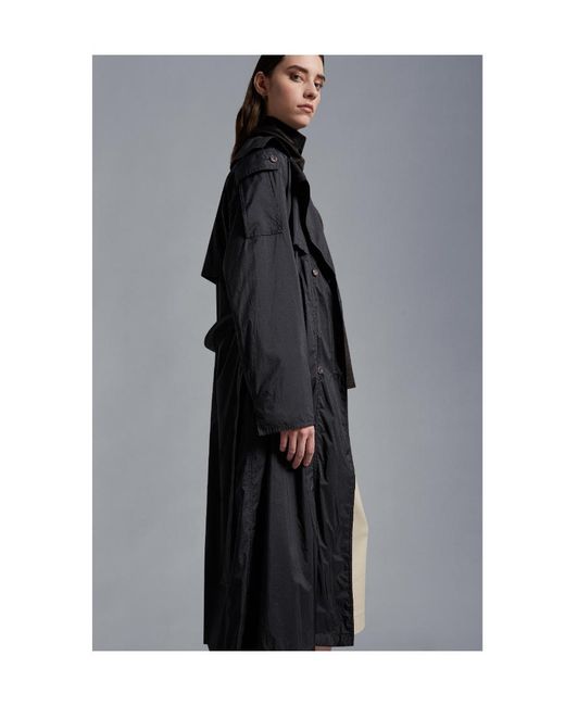 Moncler Black Deva Trench Coat