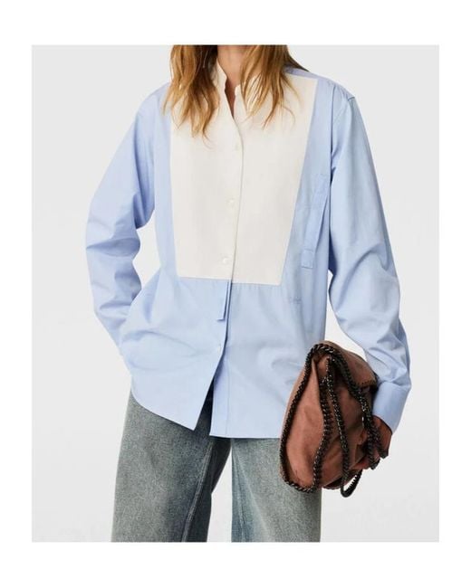 Stella McCartney Blue Long Sleeve Buttoned Top