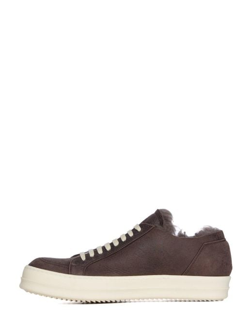 Rick Owens Brown Minimal Vintage Lace-Up Sneakers for men