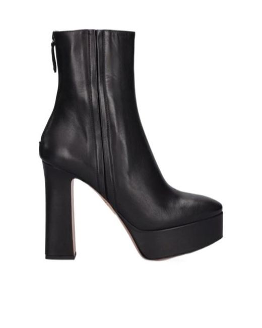 Aquazzura Black Back-Zippered Short Boots