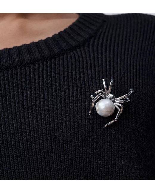 Dior White Spider Brooch for men