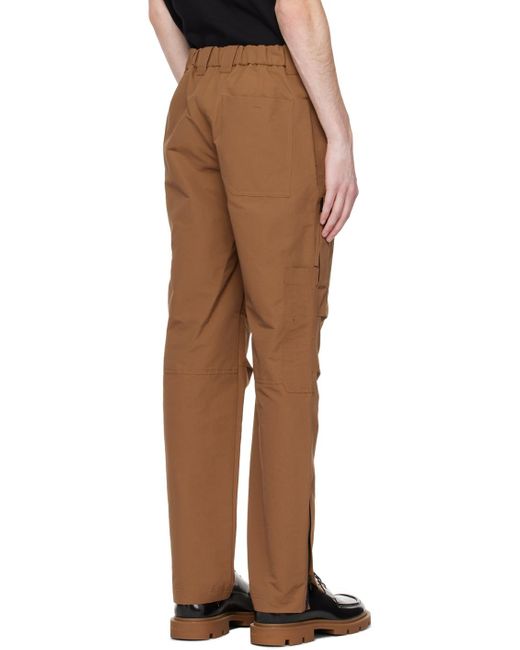 Helmut Lang Brown Straight-Leg Utility Trousers for men