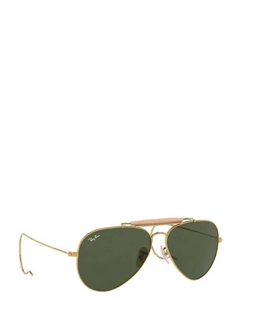 Ray-Ban Green Outdoorsman Aviator Frame Sunglasses for men