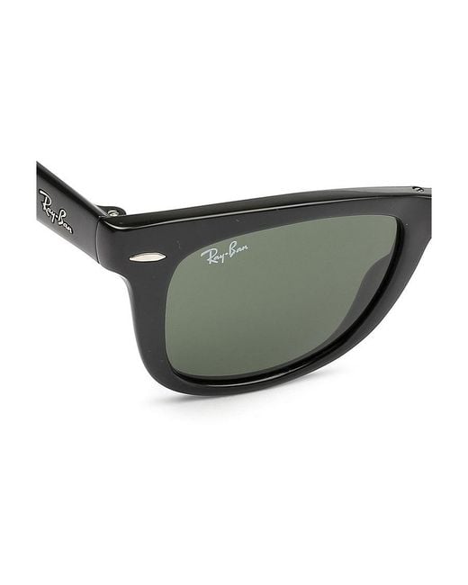 Ray-Ban White Wayfarer Folding Square Frame Sunglasses for men
