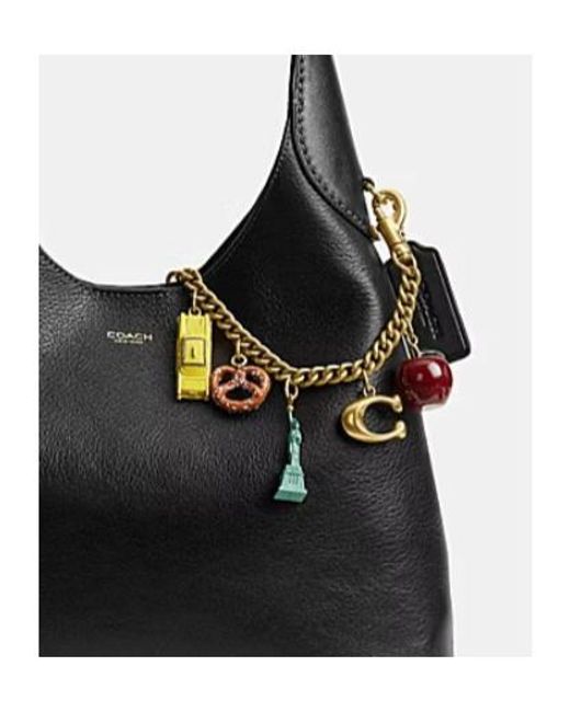 COACH White New York Bag Charm