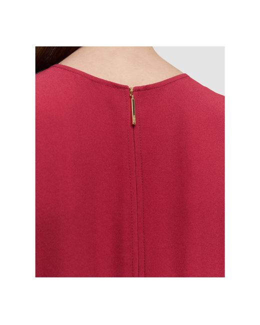 Joseph Red Long-Sleeve Midi Dress