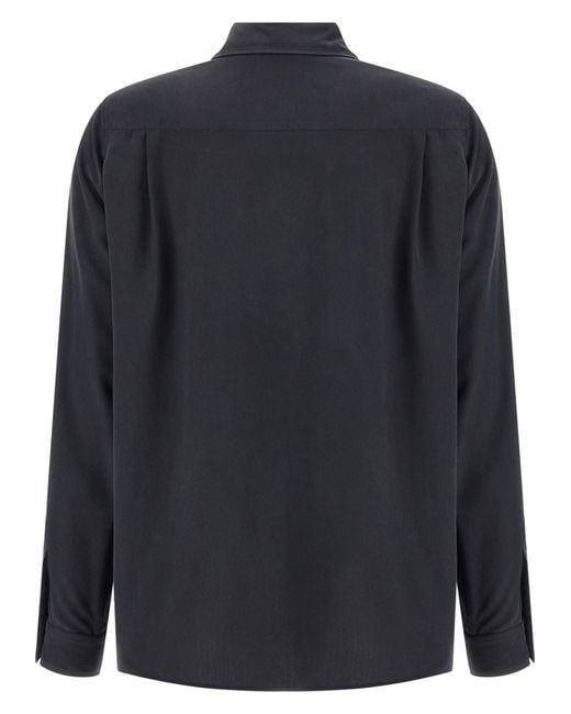 Max Mara Black Siamese Button-Up Long-Sleeved Shirt