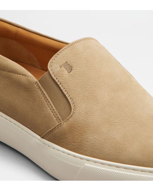 Tod's Natural Slip-On Low-Top Casual Shoes for men