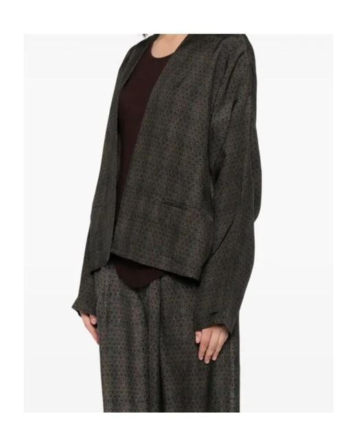 Uma Wang Brown Long-Sleeved Casual Jacket