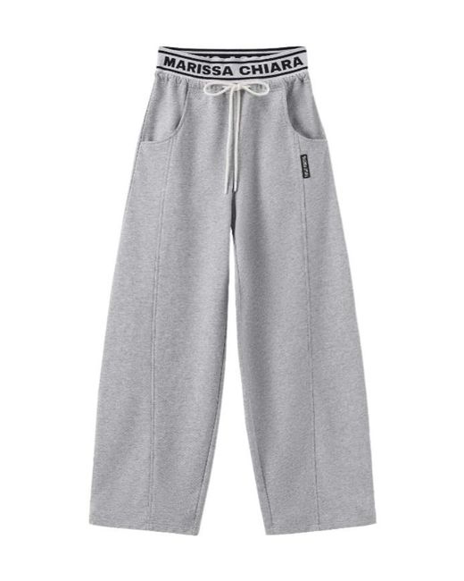 Marissa Chiara Women's Gray Drawstring Sweatpants