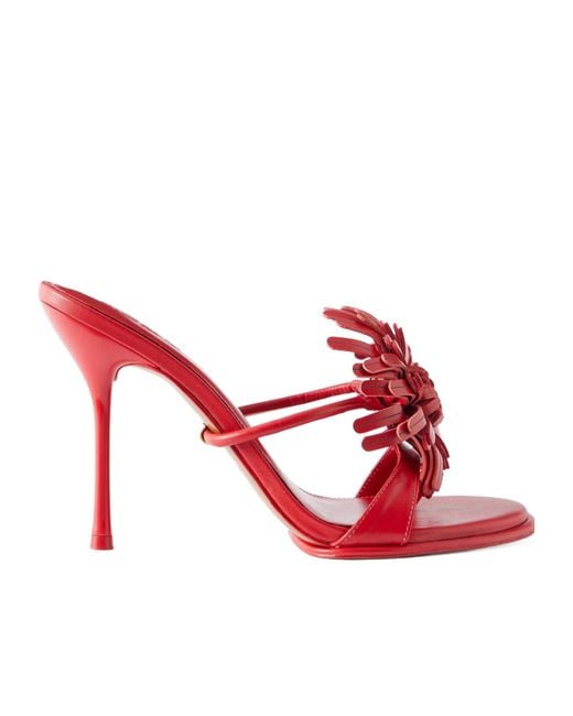 Cult Gaia Red Almond-Toe Sandals