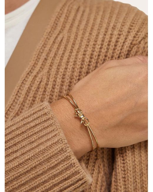 Ferragamo White Bangle With Bow