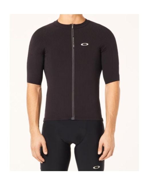 Oakley Black Gridskin Pinstripe Top for men