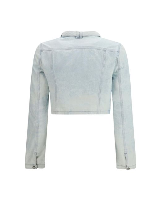 DIESEL Blue De Saphix Cropped Denim Jacket