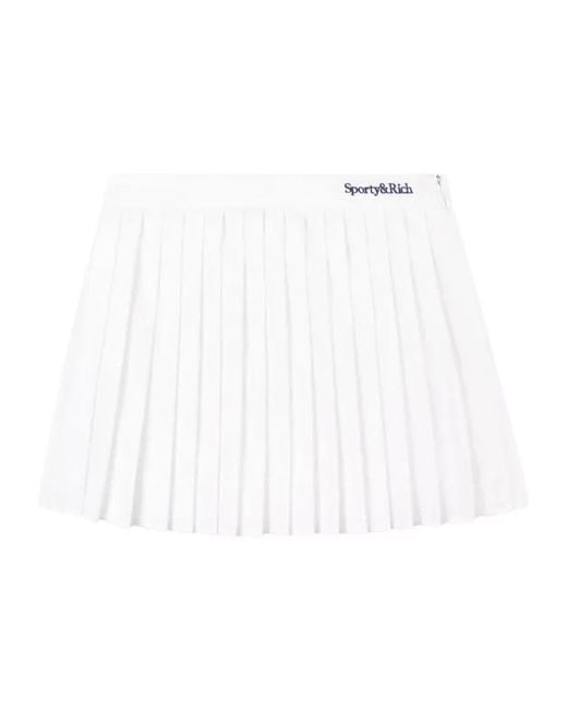 Sporty & Rich White Anae Mini Skirt