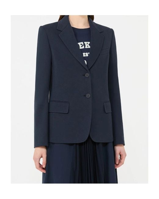 Weekend by Maxmara Blue Wkdginnasta Button Blazer