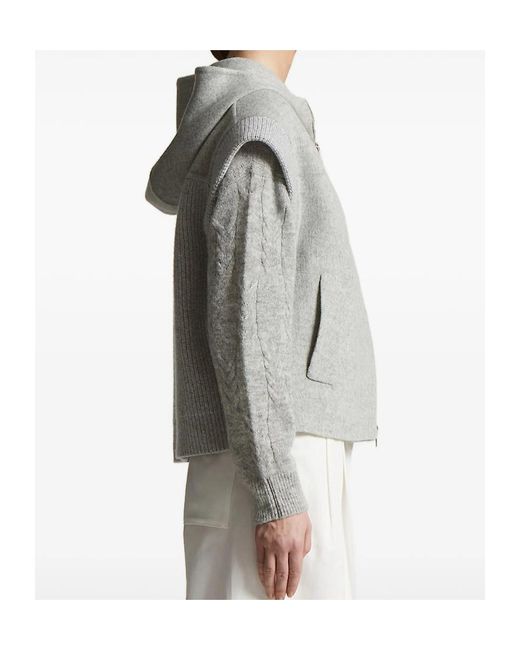 Peserico Gray Hooded Knit Vest