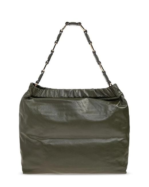 Anine Bing Green Kate Chain Linked Shoulder Bag