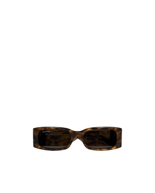 Balenciaga White Eyewear Rectangular Frame Sunglasses