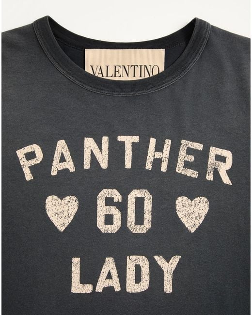 Valentino Black Logo Printed Crewneck T-Shirt