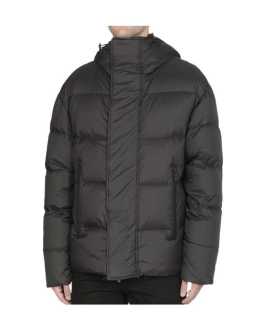 DSquared² Black Long Sleeved Hooded Padded Jacket for men
