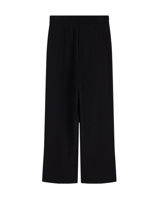 ARMANI EXCHANGE Black Elastic-Waist Casual Trousers