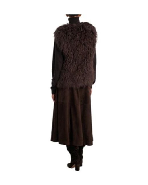 Yves Salomon Black Woolen Vest