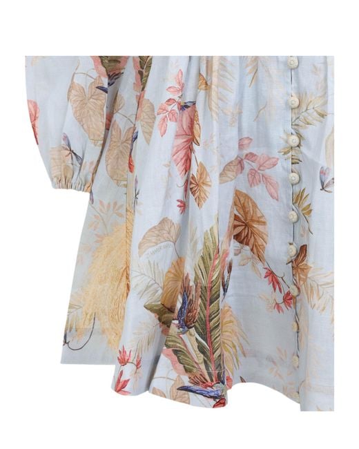Zimmermann White Printed Dress