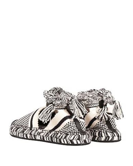Chloé Metallic Flat Espadrille Sandals