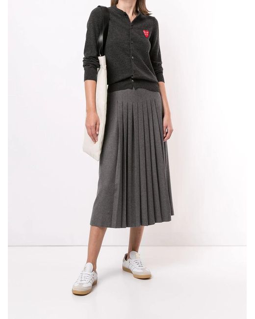 COMME DES GARÇONS PLAY Black Logo-Embellished Cardigan