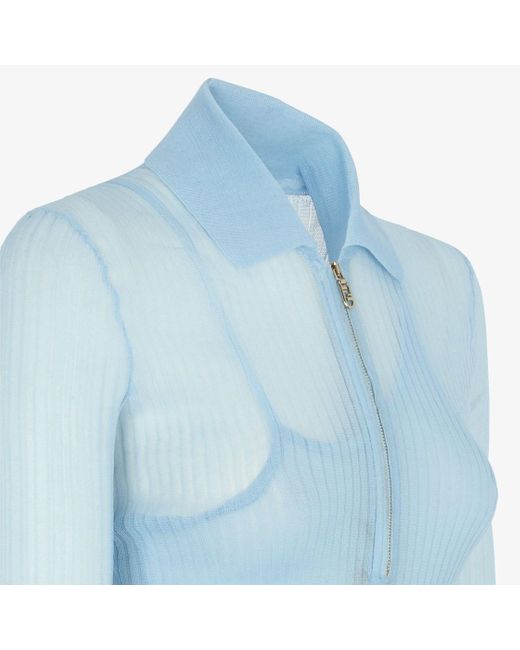 Fendi Blue Light- Silk Blend Dress