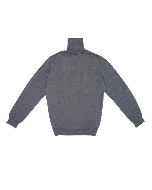 Ferragamo Gray High-Necked Sweater for men
