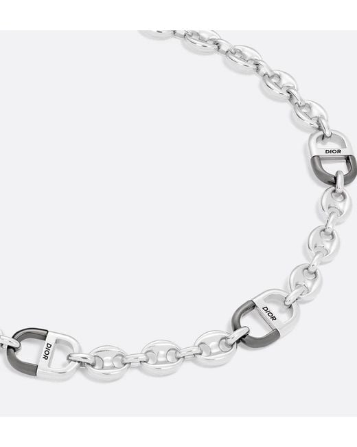 Dior White 8 Necklace for men