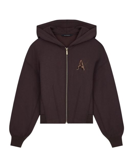 ARMANI EXCHANGE Purple Long-Sleeve Sweatshirt