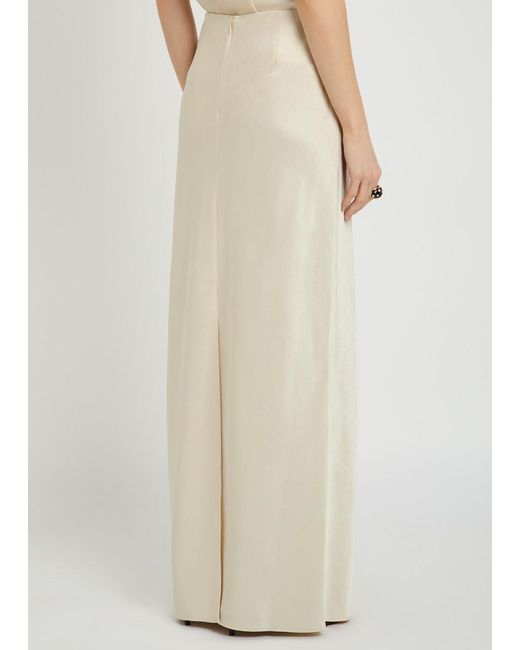 Vince White Satin Maxi Skirt